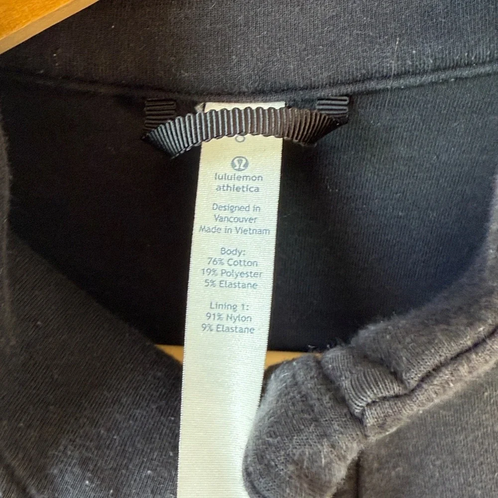Lululemon Zip-Up Jacket Fitted Black size 8 Medium - Picture 5 of 11
